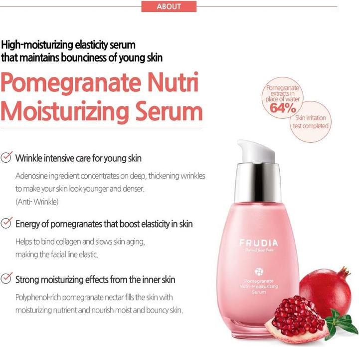 Actual product image Frudia Nutri-Moisturizing Serum Nourishing And Moisturizing Serum For Face Pomegranate 50G (50 ml)