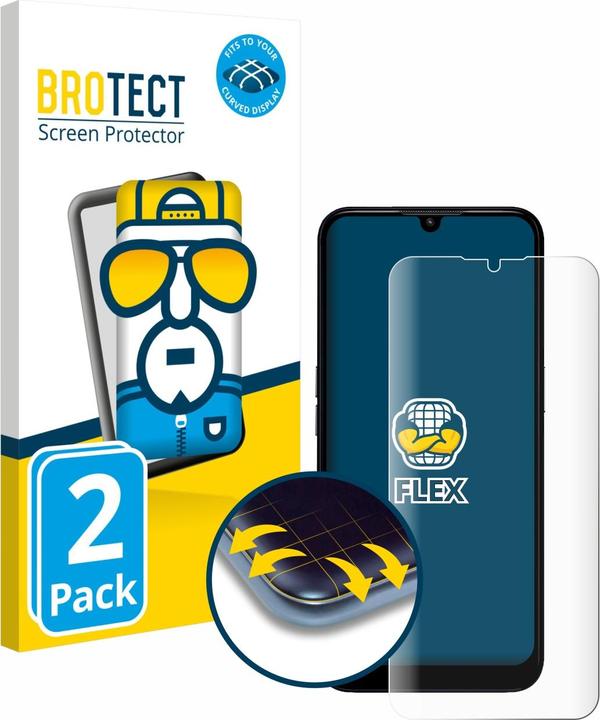 Produktbild BROTECT Fullscreen Schutzfolie Displayschutz Folie Klar Transparent (2 Stück, Doro 8200)
