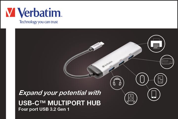 Productafbeelding Verbatim Multiport (USB-C, 4 Havens)