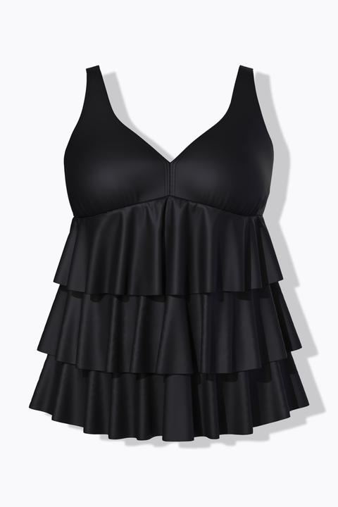 Produktbild Ulla Popken Tankini, Volants, Softcups, recycelt (44)