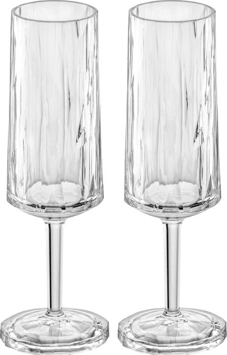 Koziol Sektglas Superglas Club No. 14, 100 ml, 2 Stück (10 cl, 2 Gläser, Sektgläser)