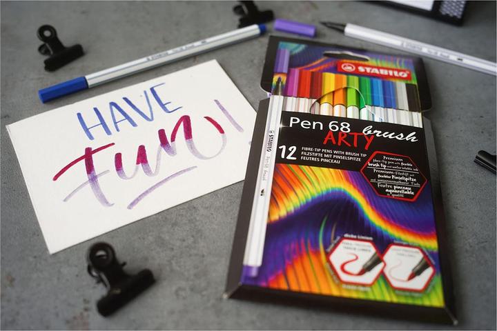 Immagine prodotto STABILO Penna 68 Pennello ARTY Astuccio per pennarelli (Multicolore, 12 x)