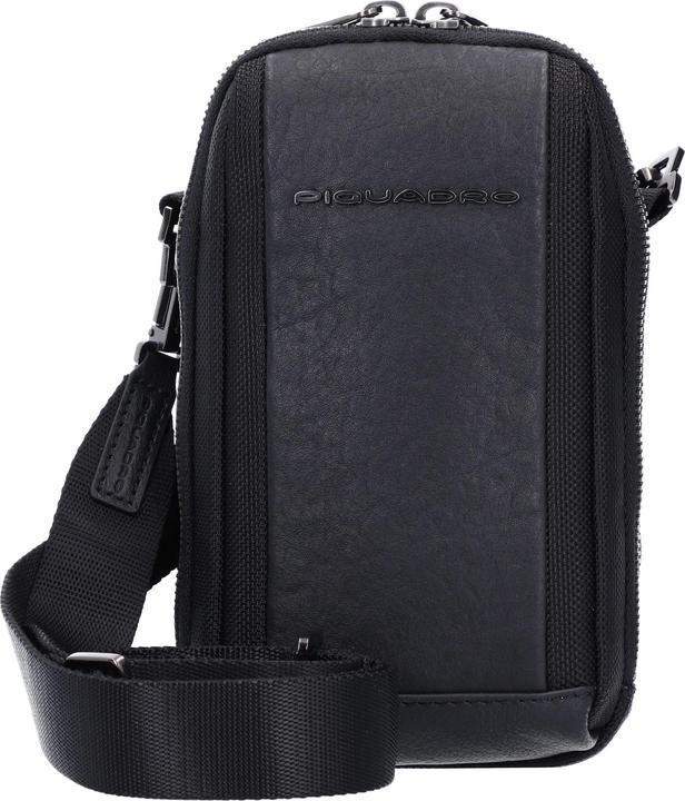 Actual product image Piquadro Brief 2, Nylon And Leather, Textile Crossbody Bag, Black, CA5485B
