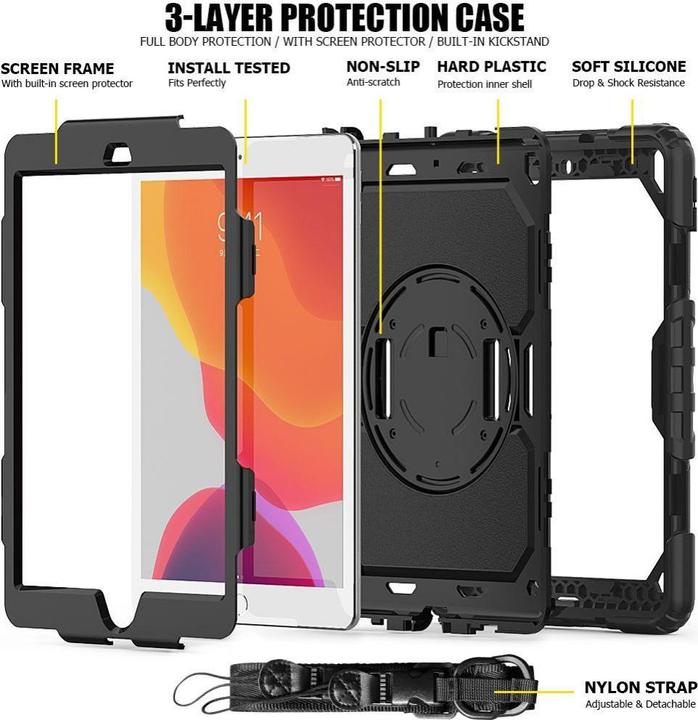 Produktbild Tech-Protect Solid360 iPad 7/8 10.2 2019/2020 black (iPad 7)