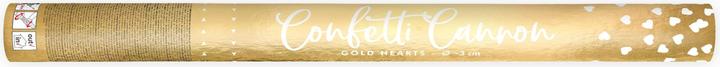 Produktbild Partydeco Konfettikanone - 60cm - Gold Herzen