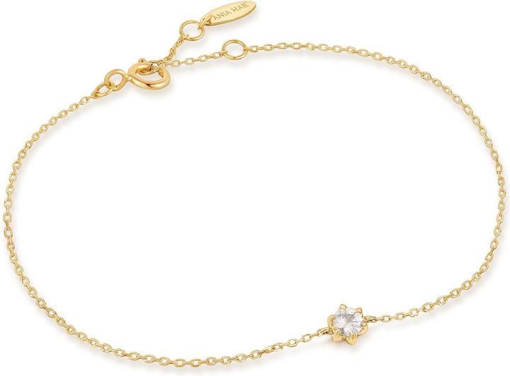 Image du produit Ania Haie BAU006-01YG Bracelet de saphir blanc pour femme en or 14 carats (16.50 cm, Or jaune 585)