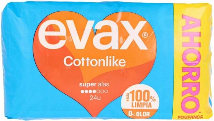 Produktbild Evax COTTONLIKE compresas super alas 24 u (Intimwaschlotion)