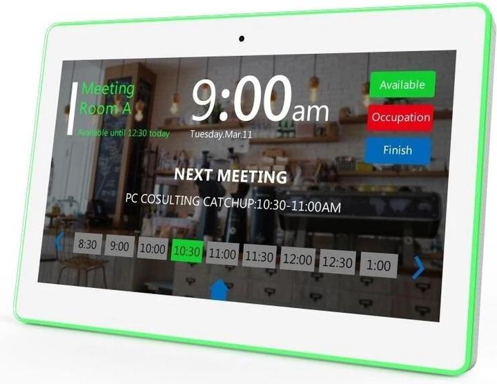 Immagine prodotto Allnet Sala riunioni Tablet LED RGB da 15 pollici RK3399 bianco con Android 10 e NFC/RFID (15", Bianco)