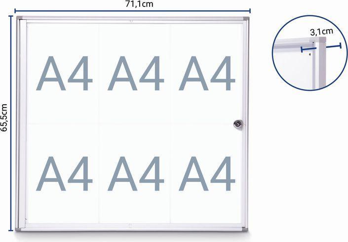 Produktbild Maul Schaukasten, Aussentiefe 27 mm (Whiteboard, 65.5 x 71 cm)