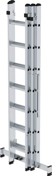 Actual product image Munk Multi-purpose ladder 3-section with nivello crossbar 3x7 rungs (Multi-purpose ladder, 3 cm)