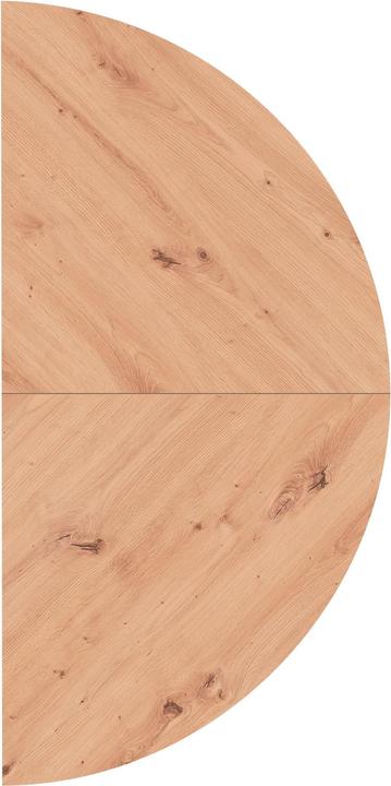 Image du produit Hammerbacher Table d'extension 2x quart de cercle/STF chêne cendré/argenté