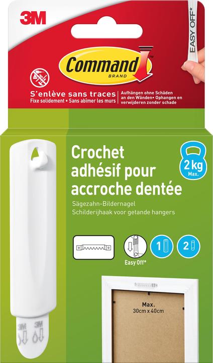 3M Command Haken Command, 3 Stück 2 kg, Weiss, Verpackungseinheit