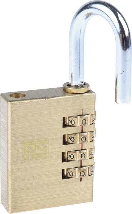 Actual product image Rs Pro Brass Combination Padlock 40mm