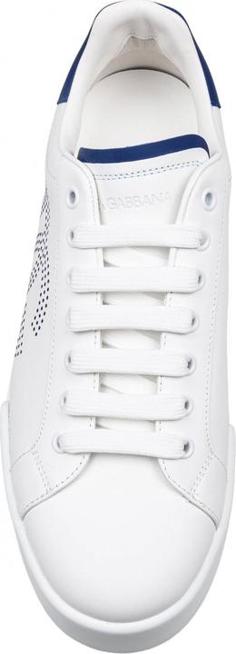 Actual product image Dolce & Gabbana portofino light sneakers in white and blue leather (40)