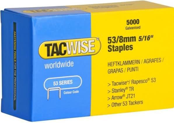 Actual product image Tacwise Staples 53/8 mm, galvanised, 5,000 pcs. (1 x)