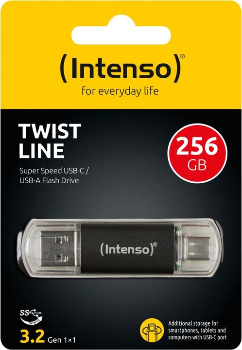Actual product image Intenso Twist Line (256 GB, USB-A, USB-C)