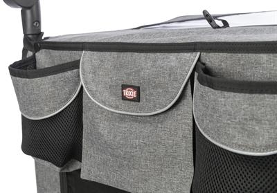 Actual product image Trixie Bicycle trailer M, 71×95×85/138 cm, grey/sage (Dog, Reflectors, Lockable)