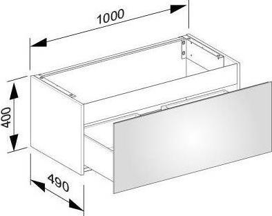 Produktbild Keuco Waschtischunterbau X-LINE 1000x400x490mm Inox