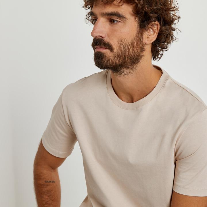 Image du produit La Redoute Collections T-shirt à encolure ronde et manches courtes (M)
