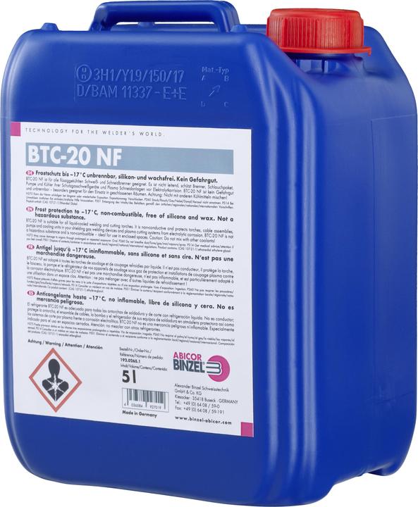 Produktbild Elmag Kühlflüssigkeit BTC-20 NF, 5 lt. bis -17° C