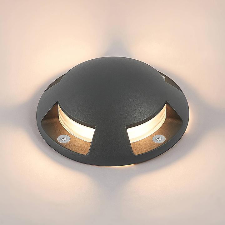 Produktbild Lindby Huban LED-Bodenaufbauleuchte, vierflammig (1100 lm, IP67)