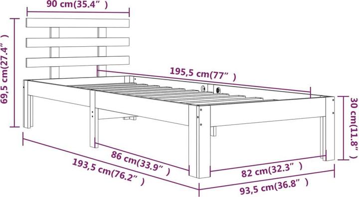 Actual product image VidaXL Swana (90 x 190 cm)