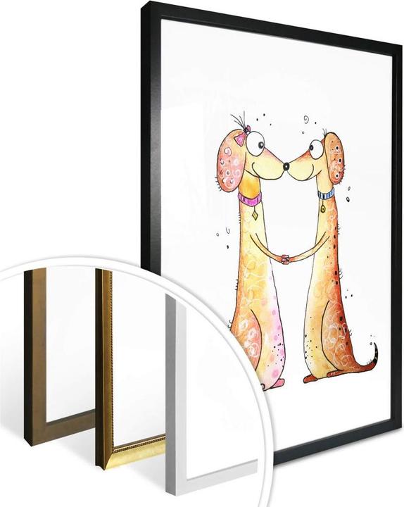 Actual product image Trenddeko Dachshunds in love (30 x 40 cm)