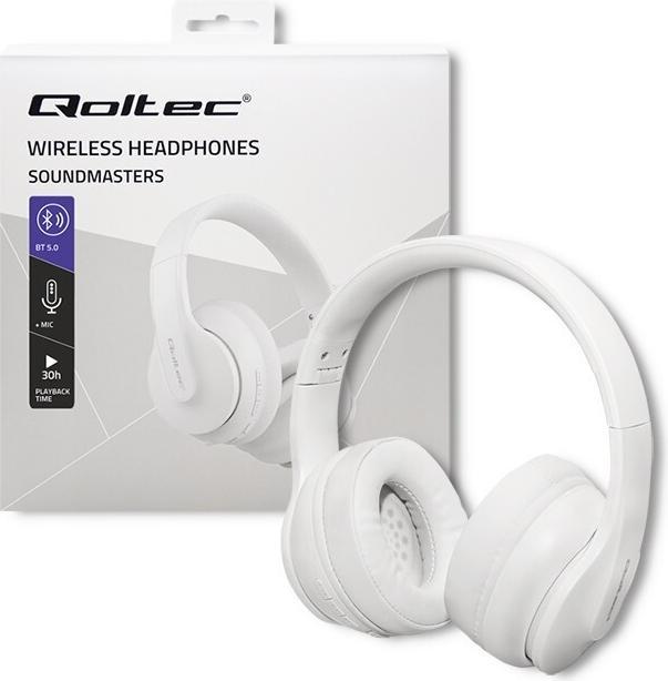Actual product image Qoltec 50845 Wireless Headphones (30 h, Wireless)