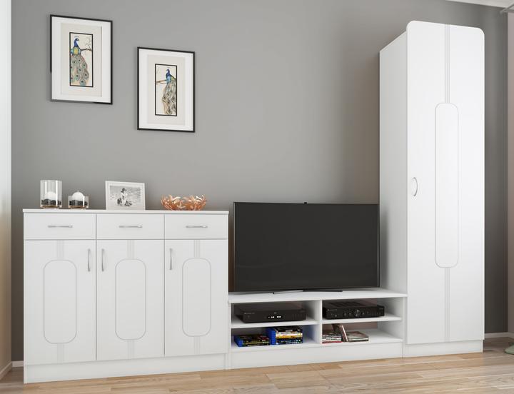 Immagine prodotto VCM Set di mobili da corridoio in legno Appendiabiti Ganci Armadio Pannello Balia