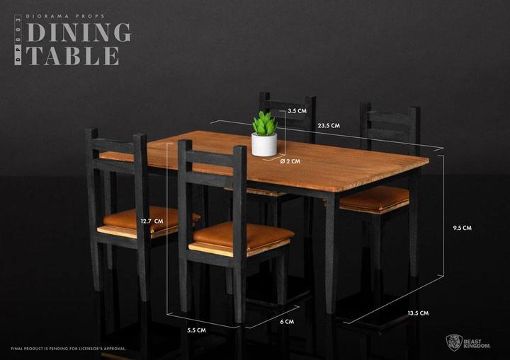 Actual product image Beast Kingdom Diorama Props Series accessoires pour figurines Dining Table Set
