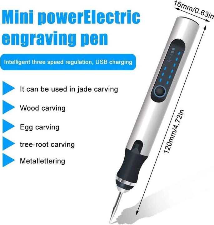 Produktbild DriSubt USB-Gravierstift UG-300 ST mit 8 W Akku-Gravierer | Gravurstift