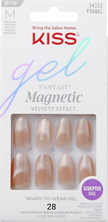 Actual product image KISS Gel Fantasy Magnetic Gel Nails Drama - 28 Pieces (Artificial nails)