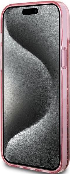 Image du produit Guess GUHCP15MLFCSEGP iPhone 15 Plus / 14 Plus 6.7" różowy/pink hardcase Liquid Glitter Gold Stripes (Apple iPhone 15 Plus, Apple iPhone 14 Plus)