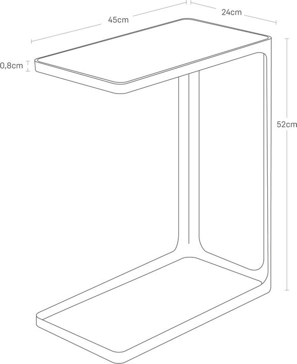 Actual product image Yamazaki FRAME side table (24 x 45 x 52 cm)