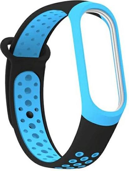 Image du produit Beline pasek Mi Band 3/4 design czarno-niebieski/black-blue (Matières plastiques, Silicone)