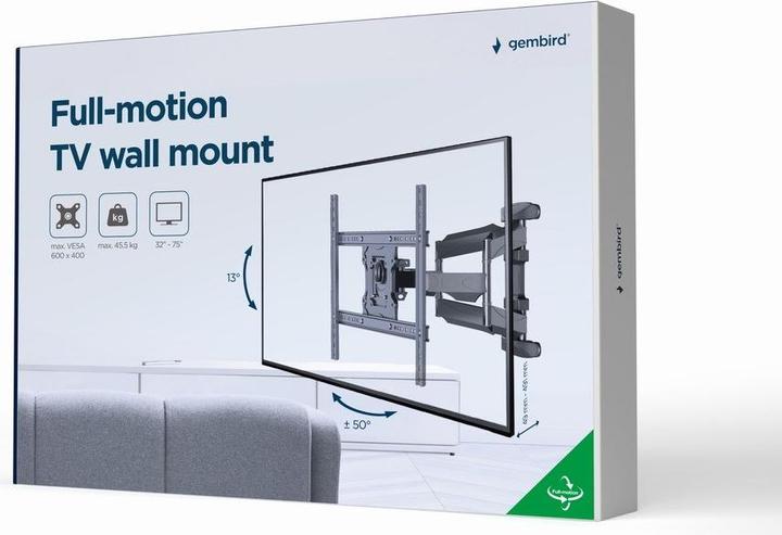 Produktbild Gembird Uchwyt ścienny do telewizora - obracany i pochylany 32-75inch 45 kg (Wand, 75", 45.50 kg)