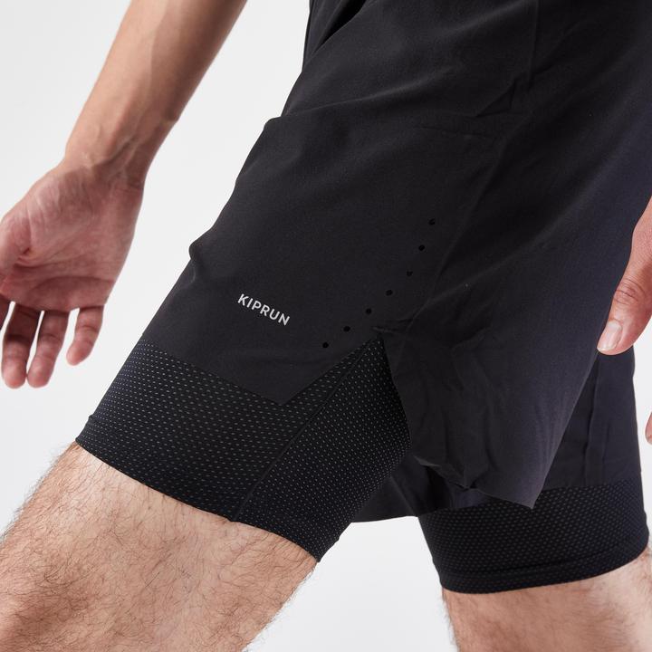 Actual product image Kiprun Laufshorts Herren Tights 2-in-1 - schwarz (XL)