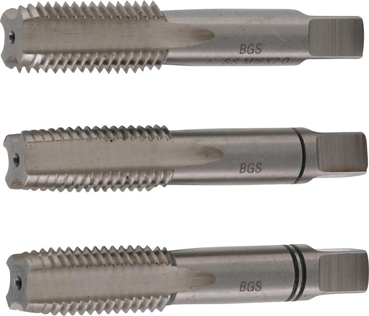 Actual product image BGS Tap Set Starter. Plug. Bottoming Tap HSS-G M16 x 2.0 mm 3 pcs.