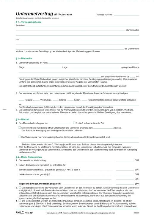 Nährwerte und Zutaten Rnk Untermietvertrag SD (2 x)