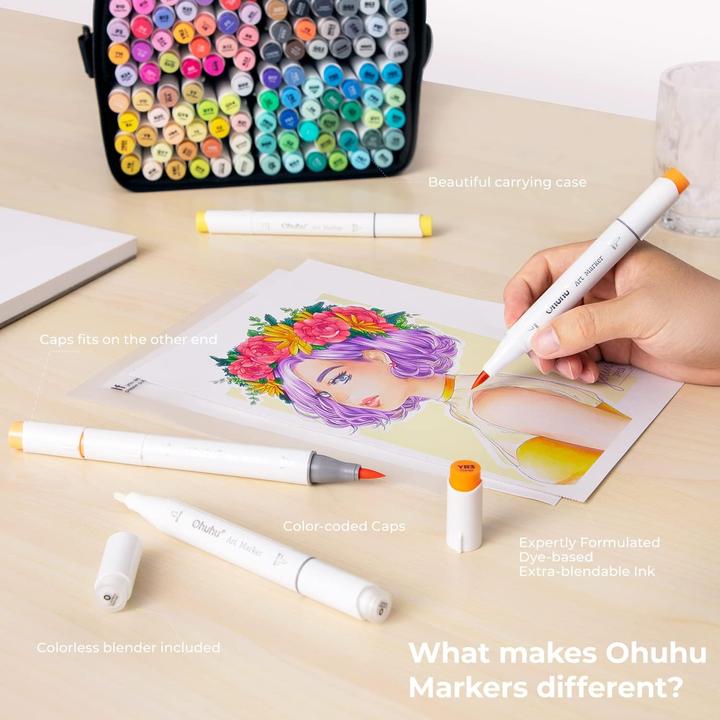 Produktbild Ohuhu Kunstmarker (Mehrfarbig, 120 x)
