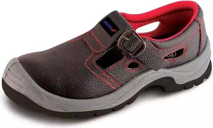 Actual product image Dedra Safety leather sandals with steel toe, size 45 (BH9D1-45) (S1, 45)
