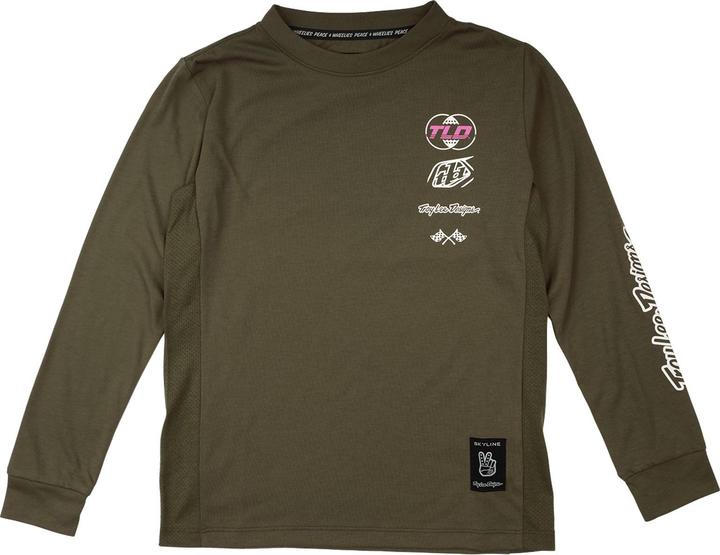 Troy Lee Designs Skyline Ride LS Tee, Worldwide, caper, youth S (S)