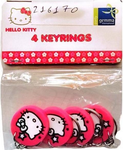 Hello Kitty Printed Keyring (Pack of 4)
