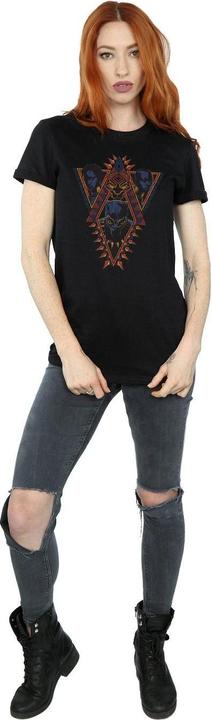 Immagine prodotto Pantera Nera - Maglietta Boyfriend in cotone con teste tribali (S)