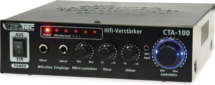 Chilitec Mini-HiFi-Verstärker CTA-100, schwarz (Verstärker)