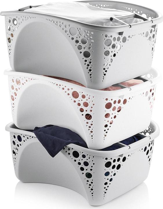Image du produit Panier à linge 40l empilable gris (40 l)