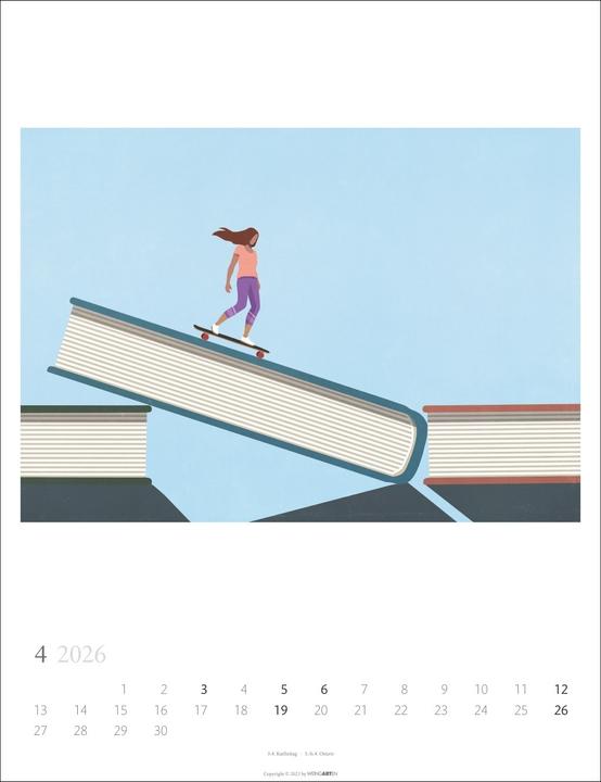 Produktbild Book Love Kalender 2026 (30 x 39 cm, Deutsch)
