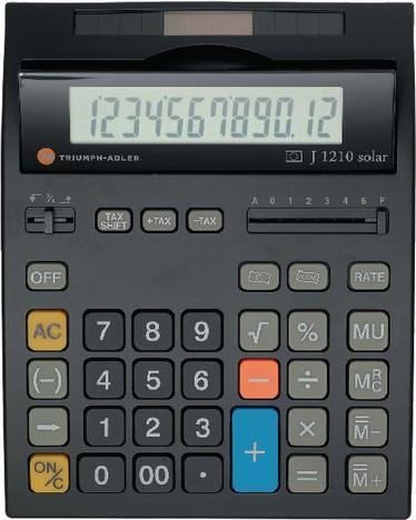 Produktbild Triumph-Adler Tischrechner J 1210 (Batterien, Solarzellen)