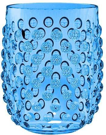 Immagine prodotto Tarhong Bicchiere HOBNAIL rotondo 443ml, blu trasparente, set da 4 (0.44 l, 4 x)
