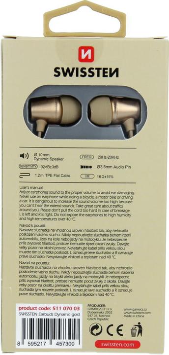 Image du produit Swissten Écouteurs DYNAMIC YS500 (Filaire)
